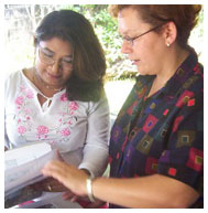 Staff scanning documents