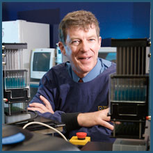 Dr. Ian Frazer in lab 