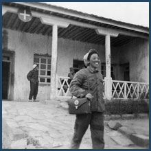 Ying Lowrey with her barefoot doctor's bag