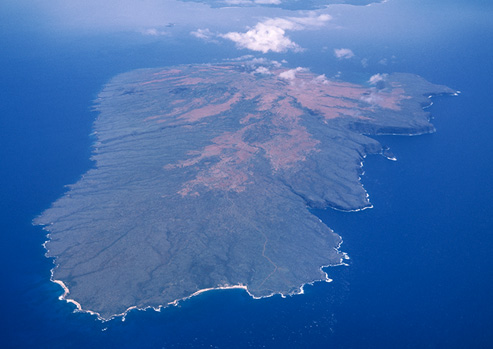 An aerial view of the island of Hawai‘i