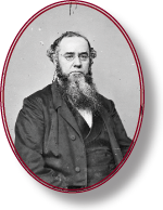 Black and white photograph, half-length, seated, right pose, full face of Edwin M. Stanton wearing glasses in a suit sitting in a chair. Courtesy Library of Congress, Prints & Photographs Division, Brady-Handy Collection.