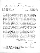 A letter addressed to Dear Friend from the Kickapoo Indian Medicine Co. offering a free trial bottle of the Sagwa remedy with return of a mailing card.