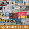 Galleria degli Ex-Voto. Sotto l'immagine è scritto in caratteri bianchi su fondo oro.