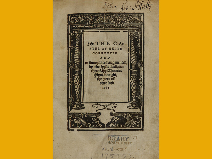 The printed title page of a book