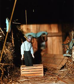 Barn crime scene, Nutshell Collection, 1940s-1950s