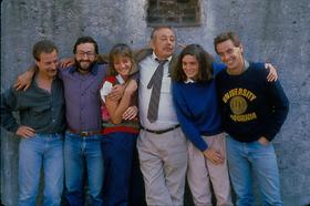 Clyde Snow with young Argentinean volunteers, about 1985