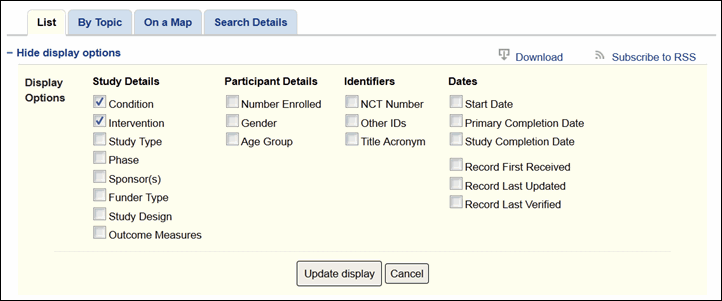 Screen capture of citationcontext menu.