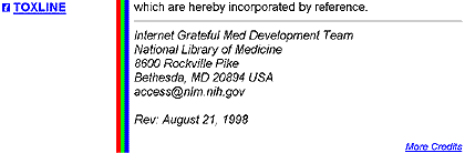 Screen Shot of Internet Grateful Med Version 2.6 Web site