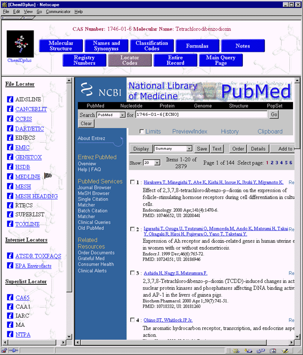 Figure 6 - Locator Codes Page - MEDLINE Output