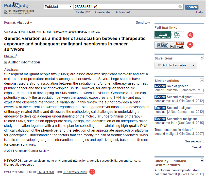 Links to full text articles from PubMed.