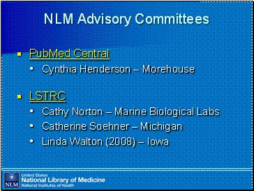 NLM Advisory Committees