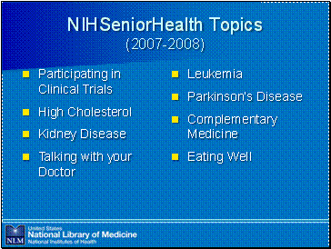 NIHSeniorHealth Topics