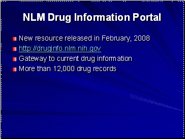 NLM Drug Information Portal