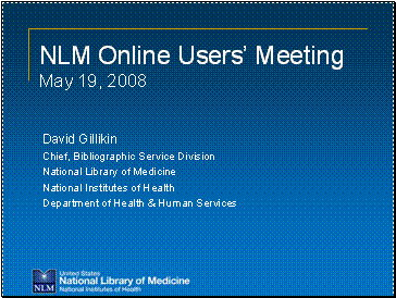 NLM Online Users’ Meeting