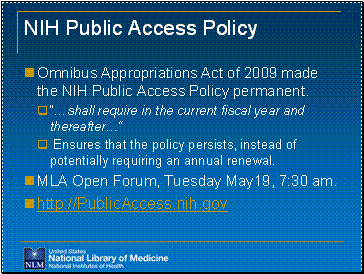 NIH Public Access Policy