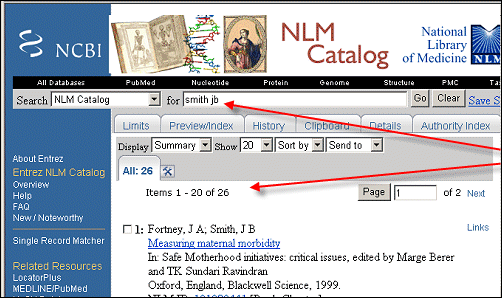 Screen capture of citation context menu.