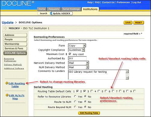 Screen capture of citation context menu.