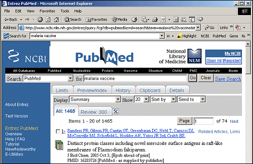 Screen capture of citation context menu.